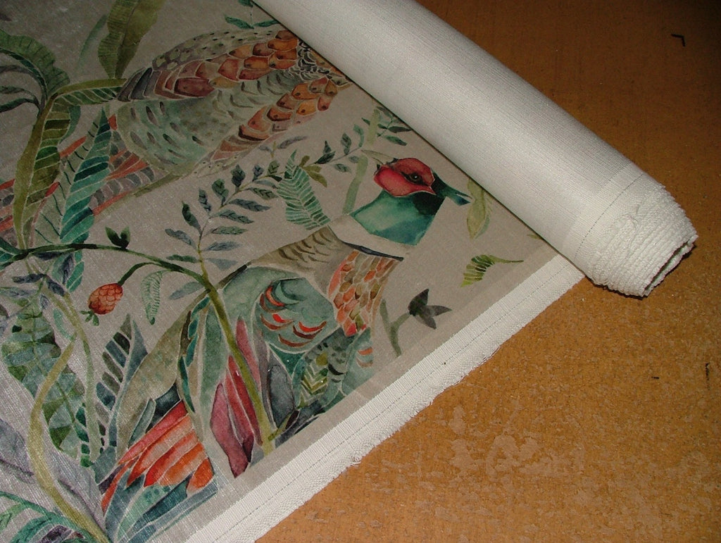 Pheasant Velvet Curtain Fabric Upholstery Cushion By VOYAGE MAISON 6.4 METRES5