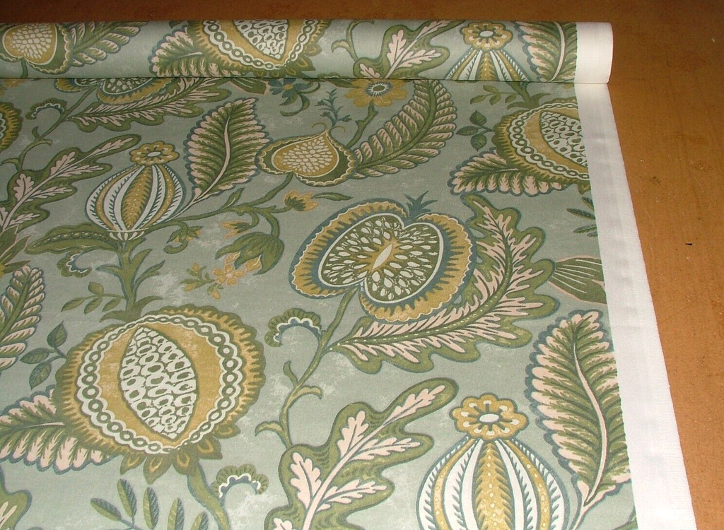 4.6 Metres iLiv Winter Fruits Sage Cotton Fabric Cushion Curtain Upholstery