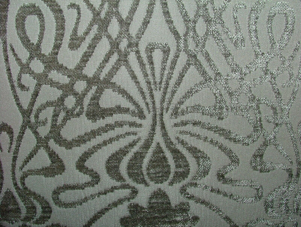 Art Nouveau Flint Grey Thick Chenille Fabric Curtain Upholstery Cushion Blinds