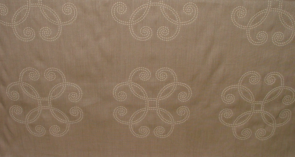 Mark Alexander Romo Fabric Embroidered Curtain Linen RRP £1425.70 -  5.3 Metres4