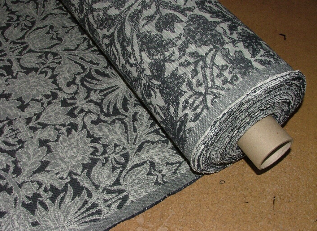 35 Metres Riverhill Indigo Blue Woven Jacquard Fabric Curtain Upholstery Cushion