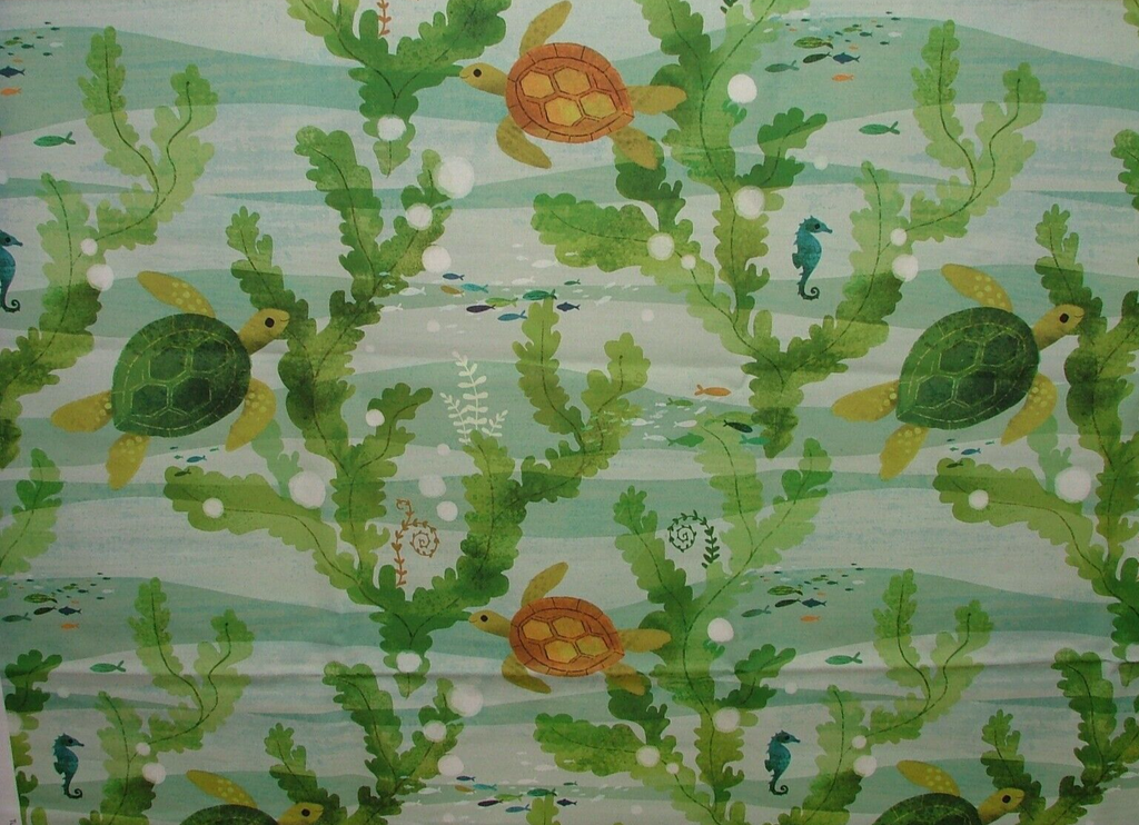 1.15 Metres Turtle Reef Romo Cotton Fabric Upholstery Cushion Curtain Villa Nova