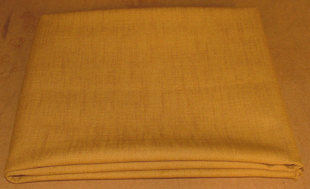 1 Metre Fryetts Liana Ochre Linen Blend Plain Fabric Cushion Upholstery Use6