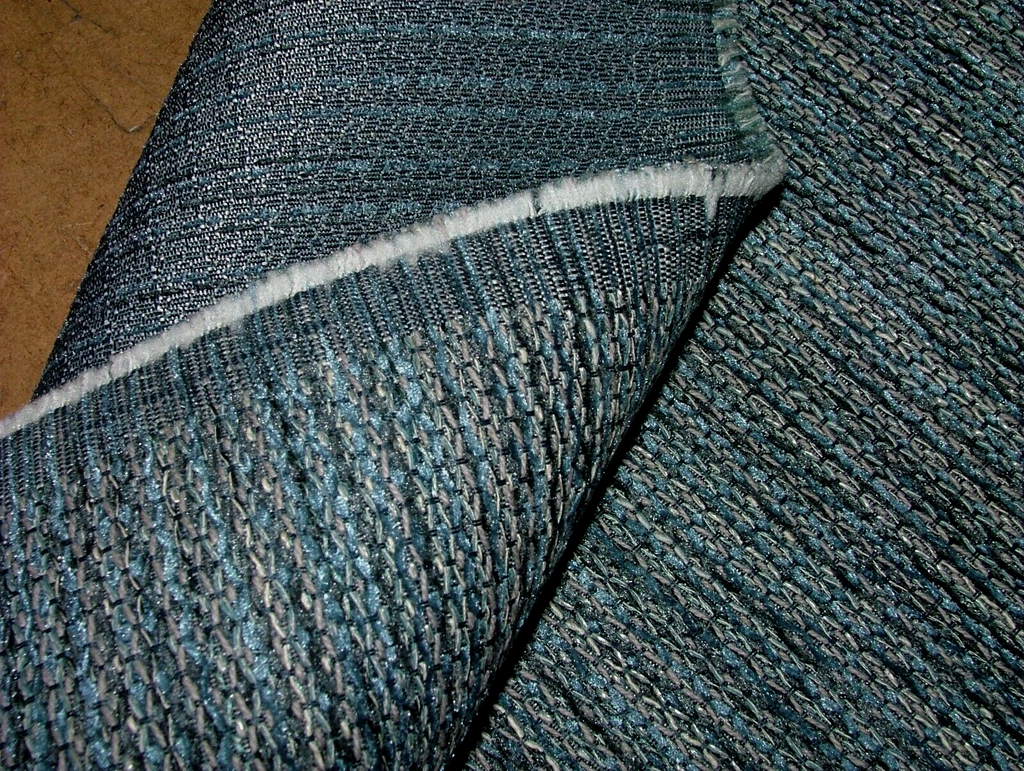 17 Metres Mineral Blue Chenille Fabric Curtain Upholstery Cushion RRP £646.00