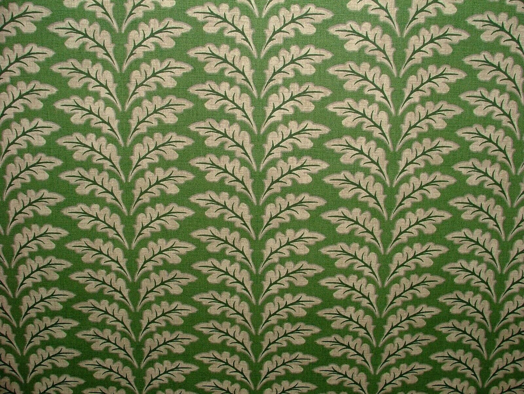 10 Metres Morris Leaf Forest Green Cotton Curtain Upholstery Roman Blind Fabric