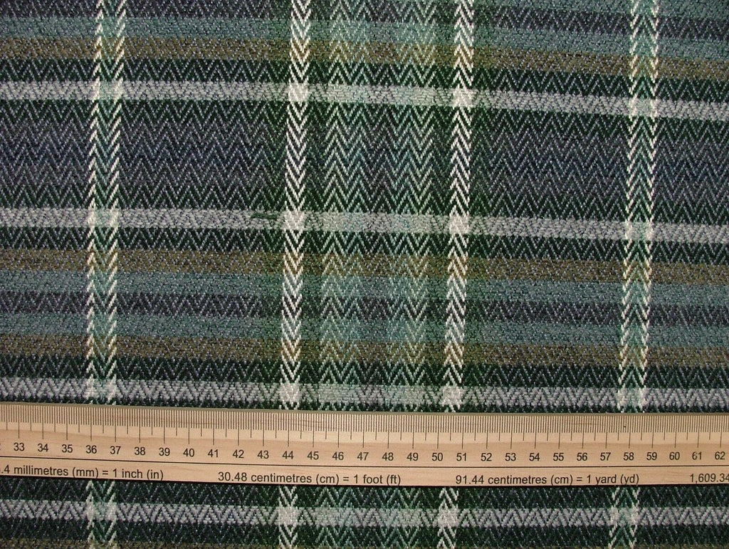 2.7 Metre Pitlochry Indigo Blue Tartan Flame Retardant Fabric Upholstery Cushion