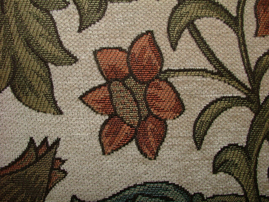 Scottish Thistle Cayenne Chenille Fabric Curtain Cushion Upholstery Throws Blind