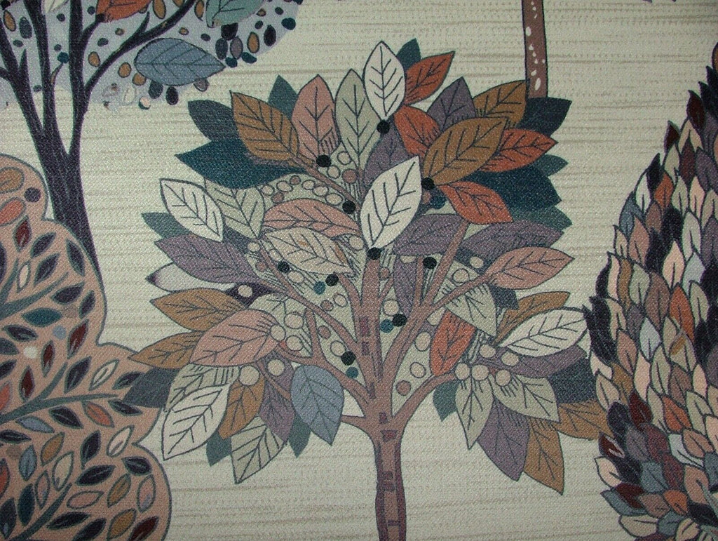 Foliage Fall Tree Cloud Velvet Designer Fabric Curtain Upholstery Cushion