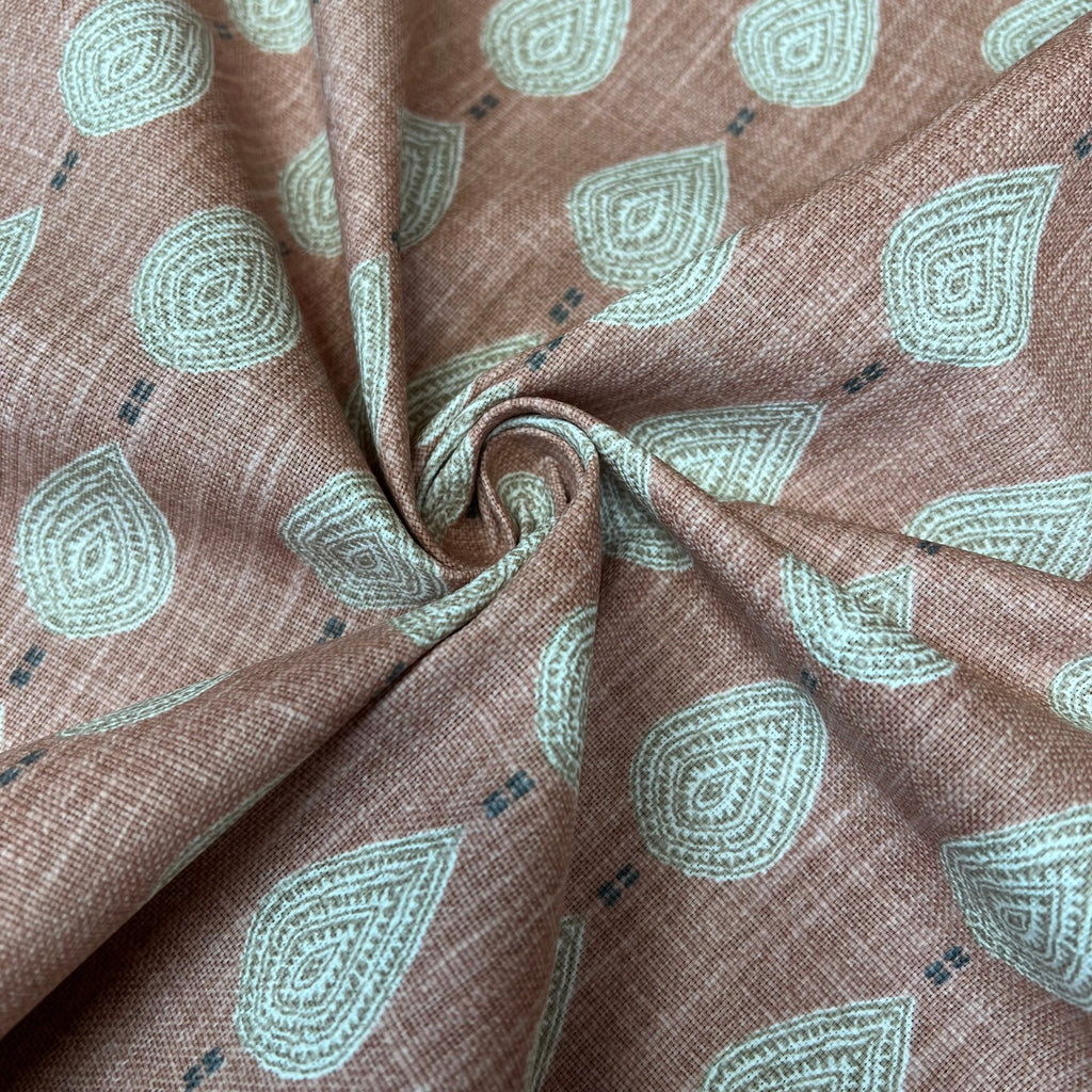 1.2 Metres iLiv Indo Pimento Batik Leaf Fabric Curtain Cushion Upholstery11