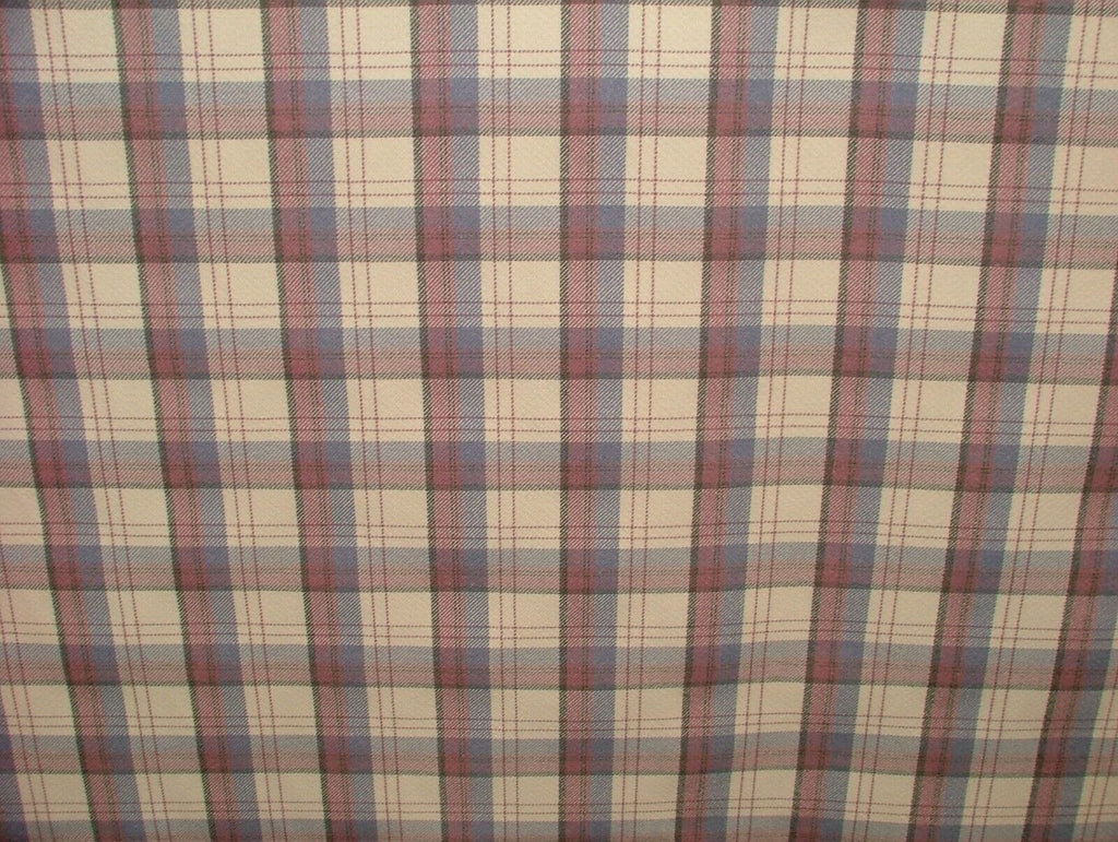 17 Metres Heather Lilac Wool Effect Tartan Upholstery Cushion Curtain Fabric