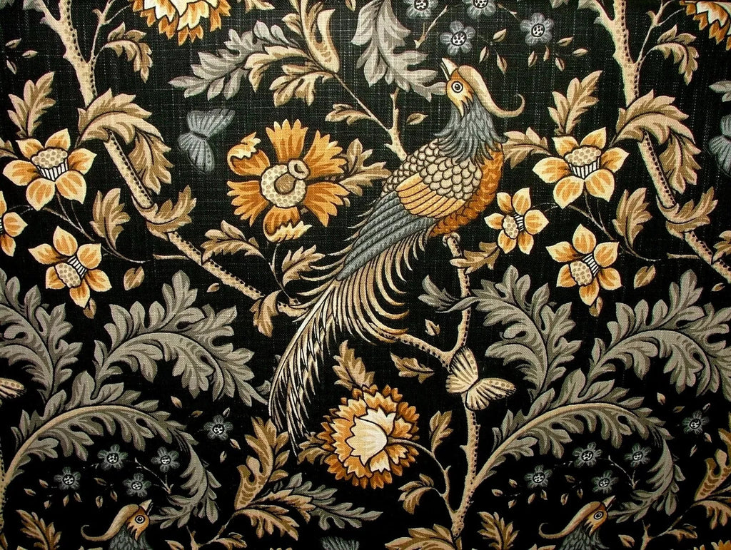 Cotton Curtain Fabric Hampton Court Floral Bird Upholstery Cushion 10 Metre Roll1