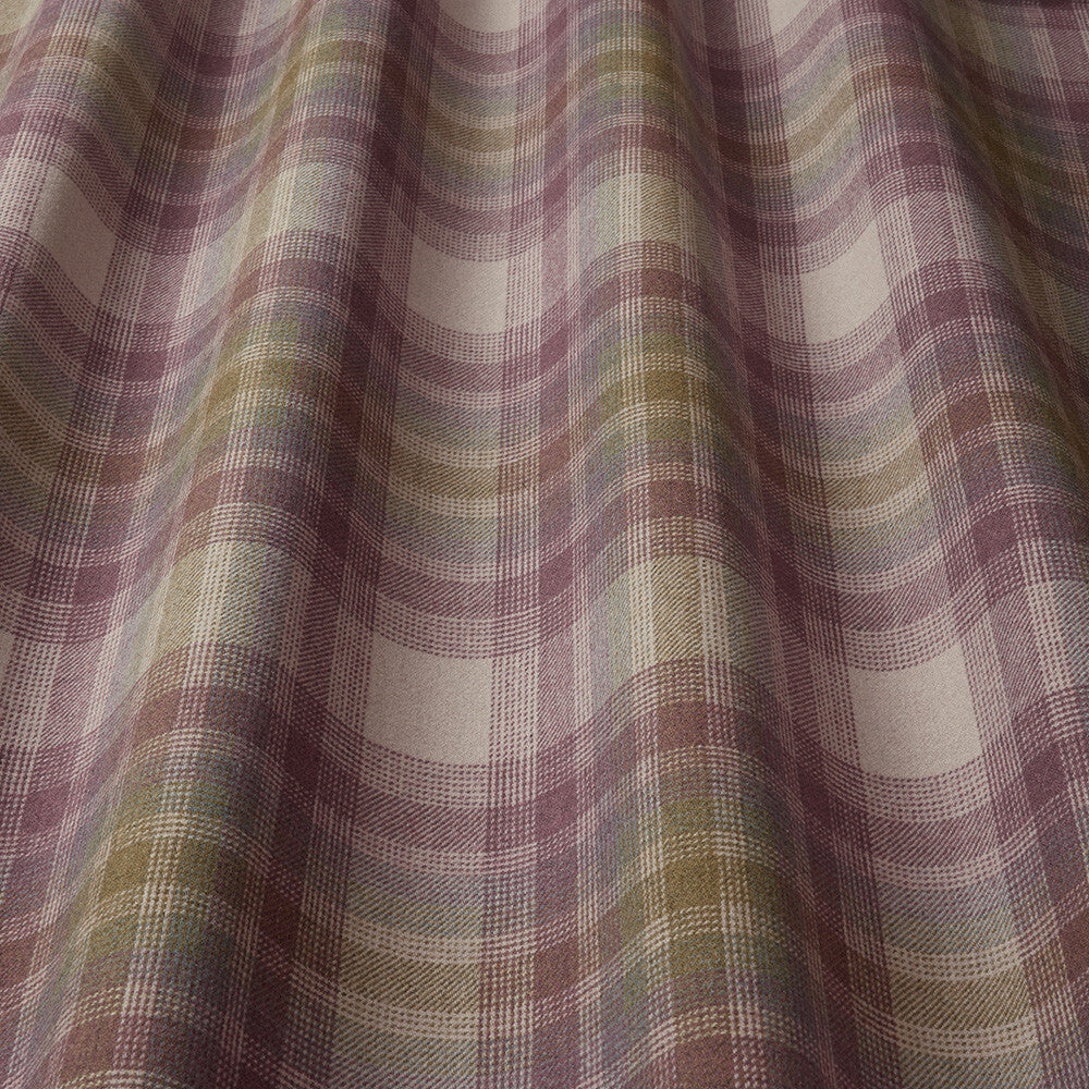 1.9 Metres iLiv Fair Isle Foxglove Wool Tartan Fabric Curtain Upholstery Cushion0