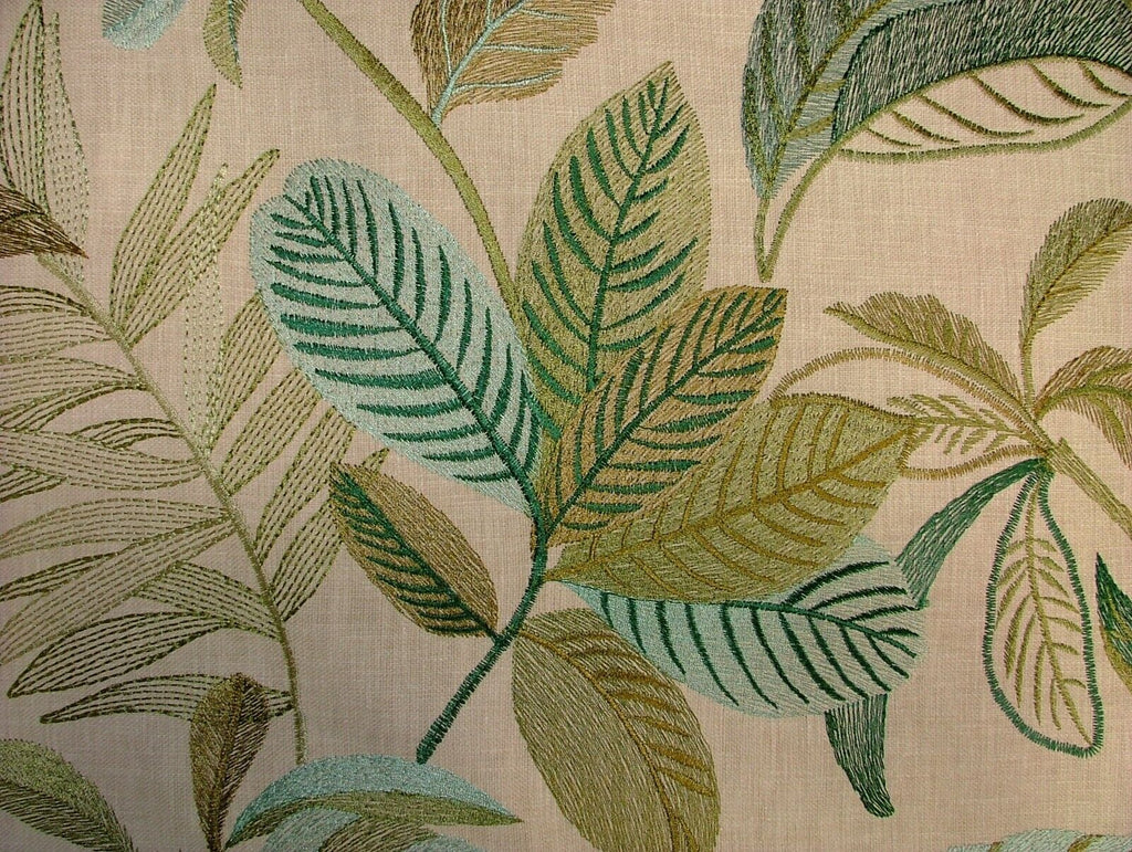 3.4 Metres iLiv Antigua Pistachio Embroidered Fabric Curtain Upholstery Cushion