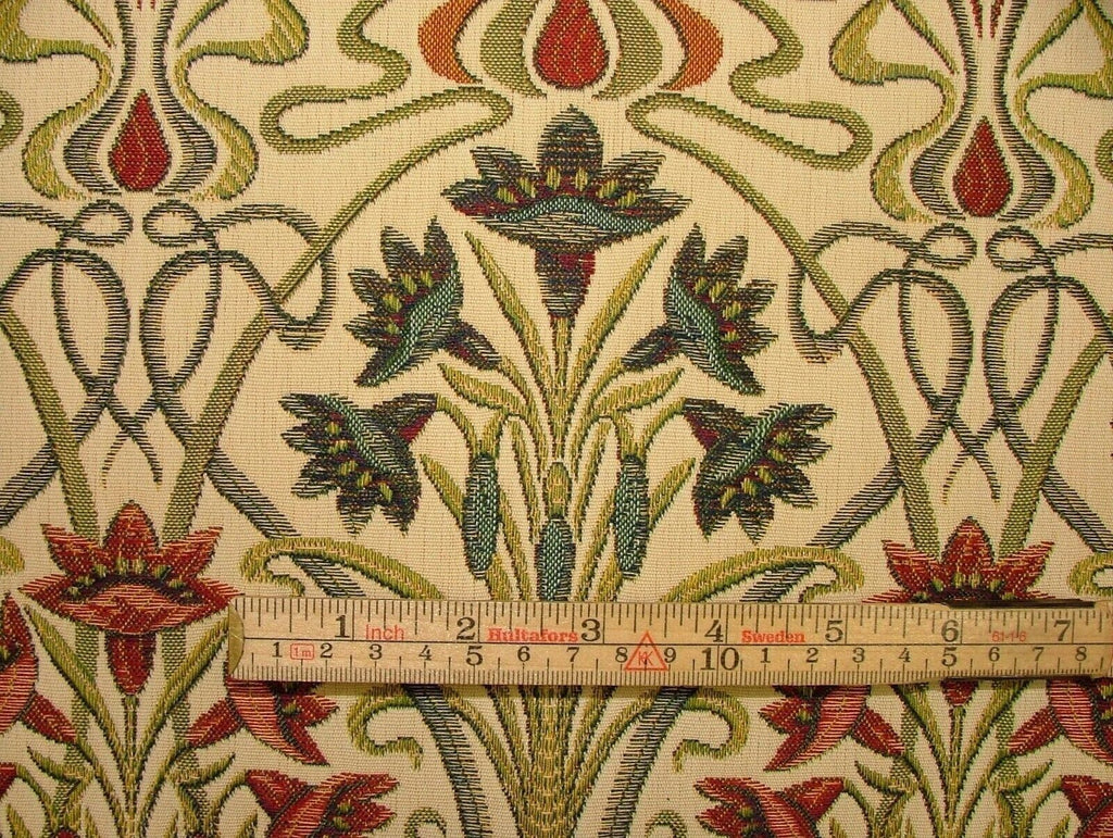 3 Metres Art Nouveau Tiffany Jewel Thick Jacquard Curtain Upholstery Cushion