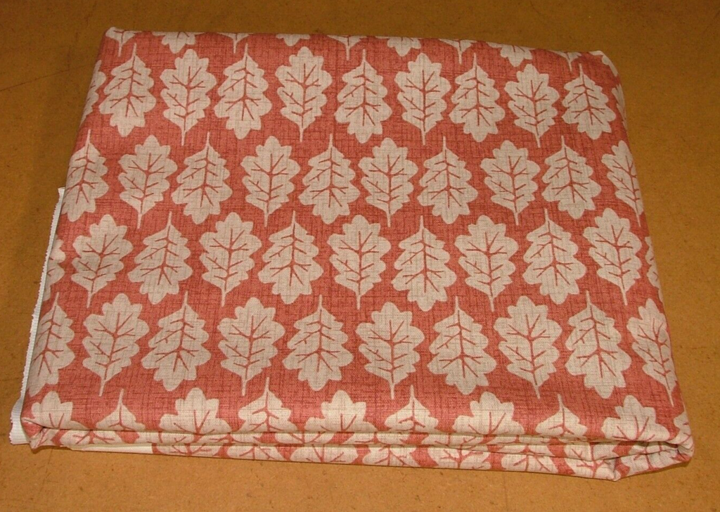 3.3 Metres iLiv Oak Leaf Paprika 100% Cotton Fabric Cushion Curtain Upholstery