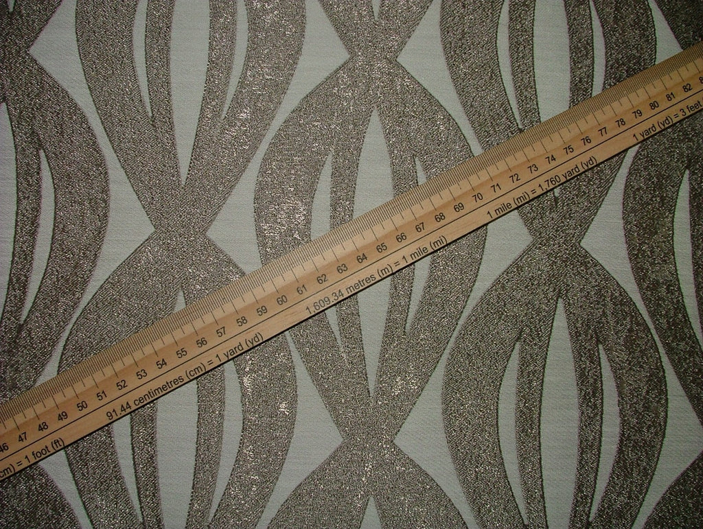 Woven Jacquard Curtain Fabric 20 Metres Geometric Bronze Cushion Soft Furnishing4