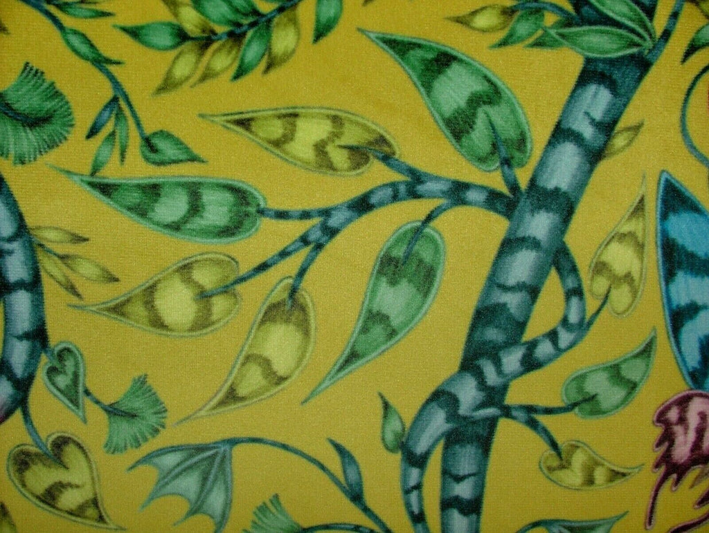 Emma J Shipley Rousseau Lime Velvet Fabric Curtain Upholstery Cushion Use