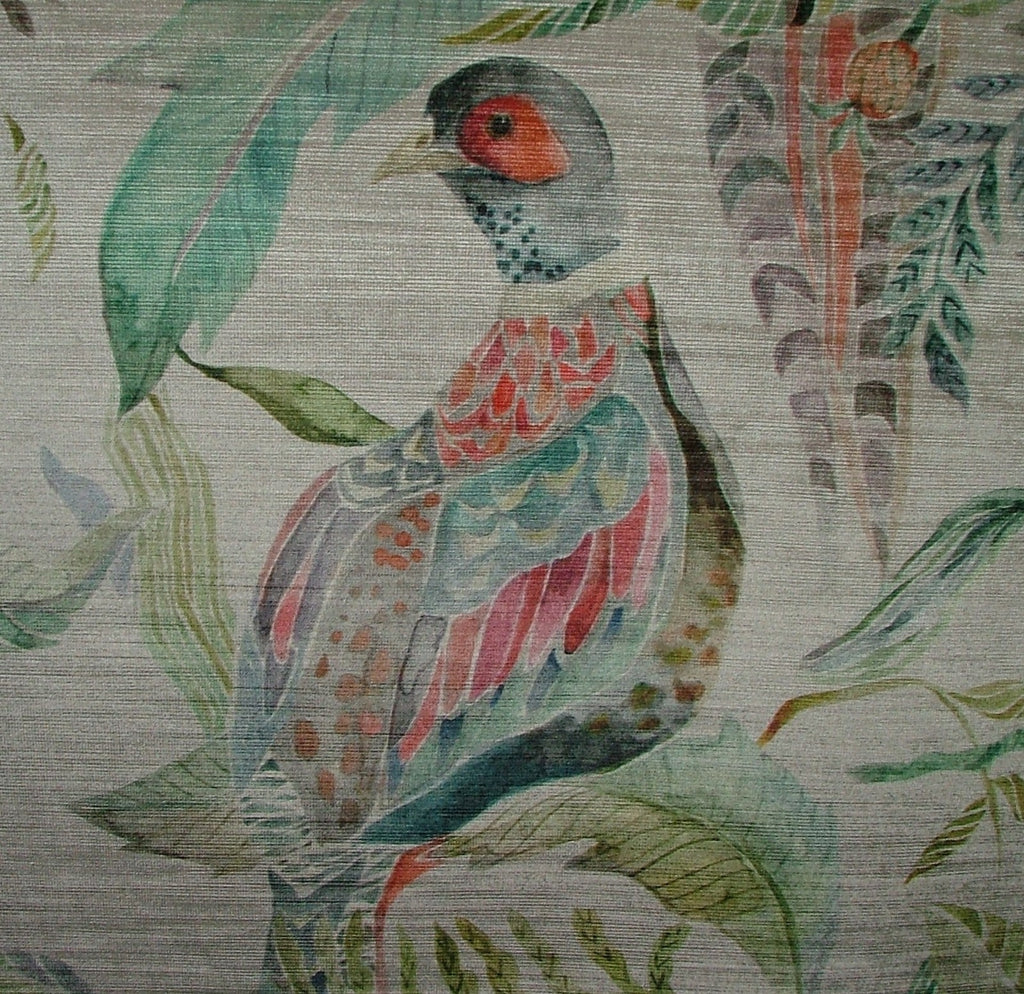 Pheasant Velvet Curtain Fabric Upholstery Cushion By VOYAGE MAISON 3 METRES3
