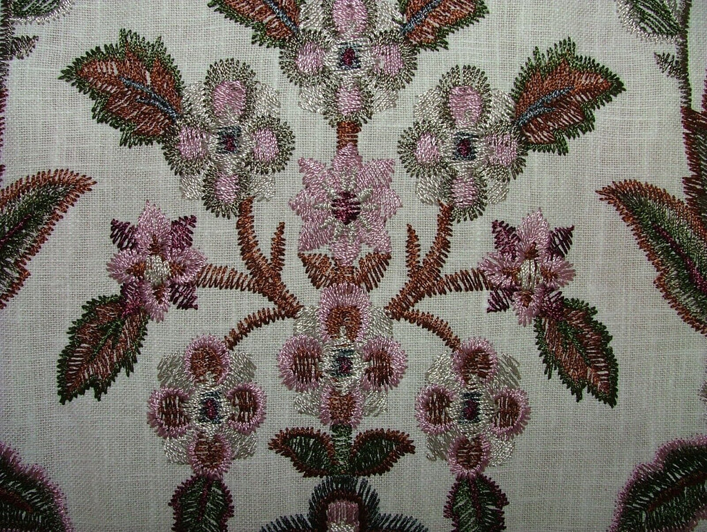 2.2 Metres iLiv Jaipuri Mulberry Embroidered Fabric Curtain Upholstery Cushion