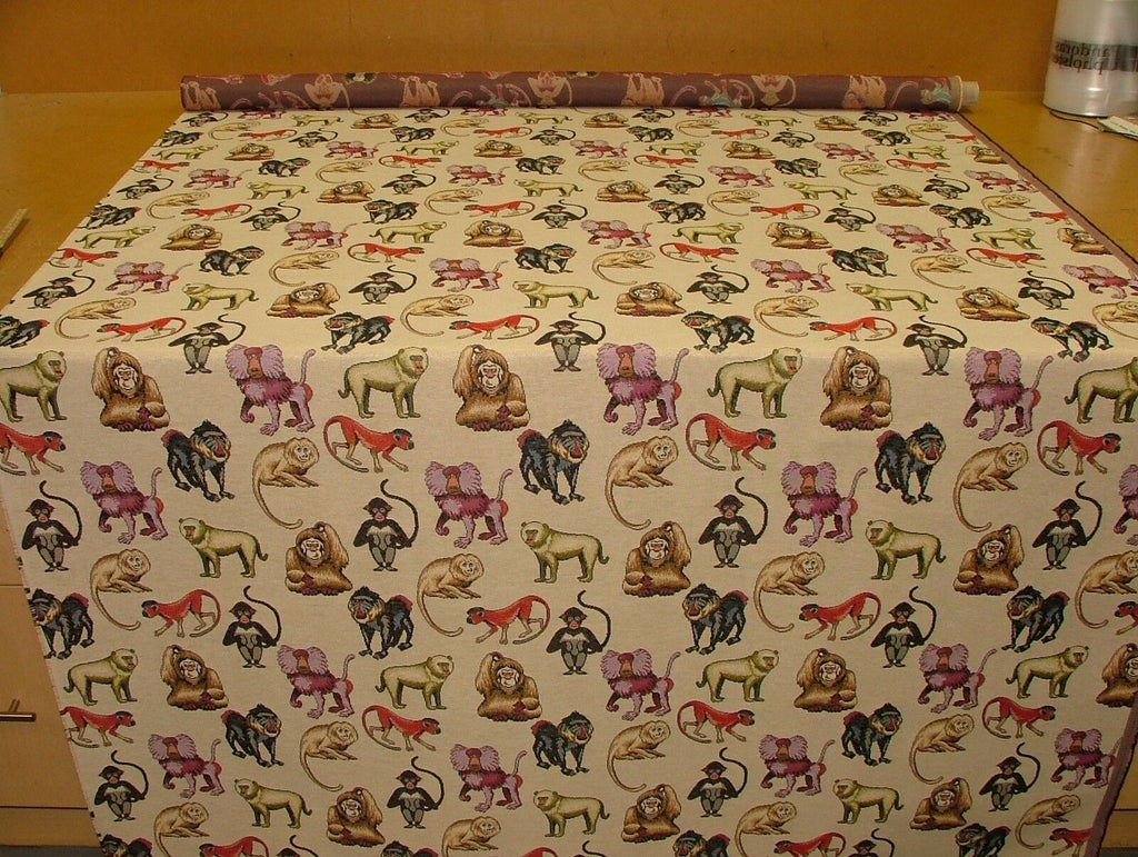 "Animal Tapestry" Designer Fabric Ideal For Upholstery Curtains Cushions Throws