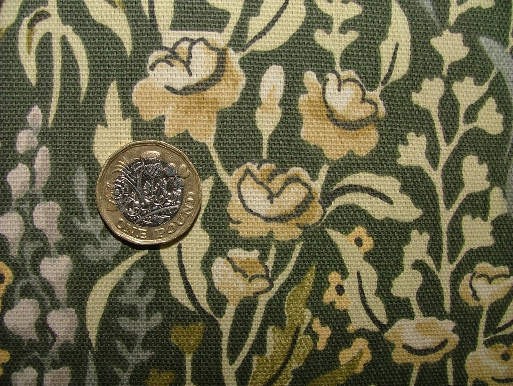 5.6 Metres Kelmscott Moss Woven Cotton Fabric Cushion Curtain Upholstery