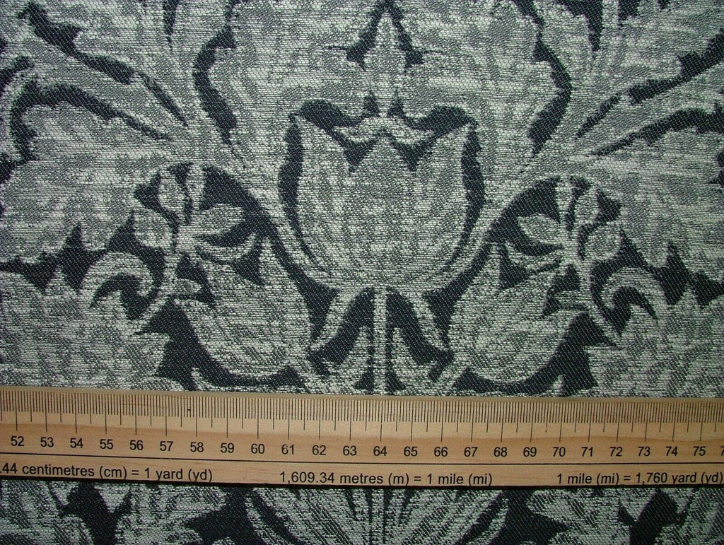 35 Metres Riverhill Indigo Blue Woven Jacquard Fabric Curtain Upholstery Cushion