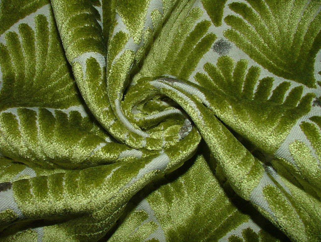 2.4 Metre iLiv Galerie Kiwi Art Deco Velvet Fabric Curtain Upholstery Cushion