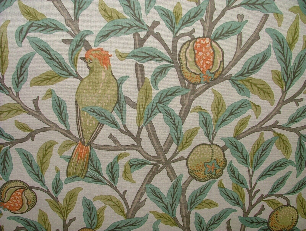 William Morris Bird & Pomegranate Sage Green Curtain Upholstery Cushion Fabric