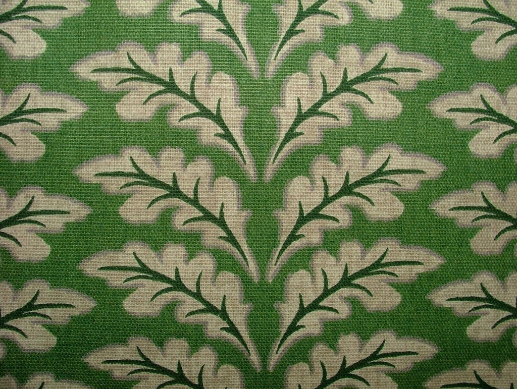 3.8 Metres Morris Leaf Forest Green Cotton Curtain Upholstery Cushion Fabric