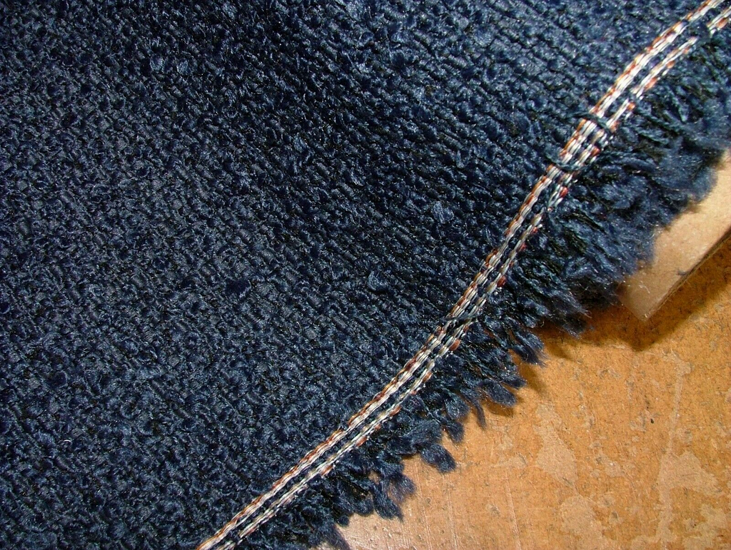 2.2 Metres iLiv Arlo Marine Blue Thick Boucle Fabric Upholstery Cushion