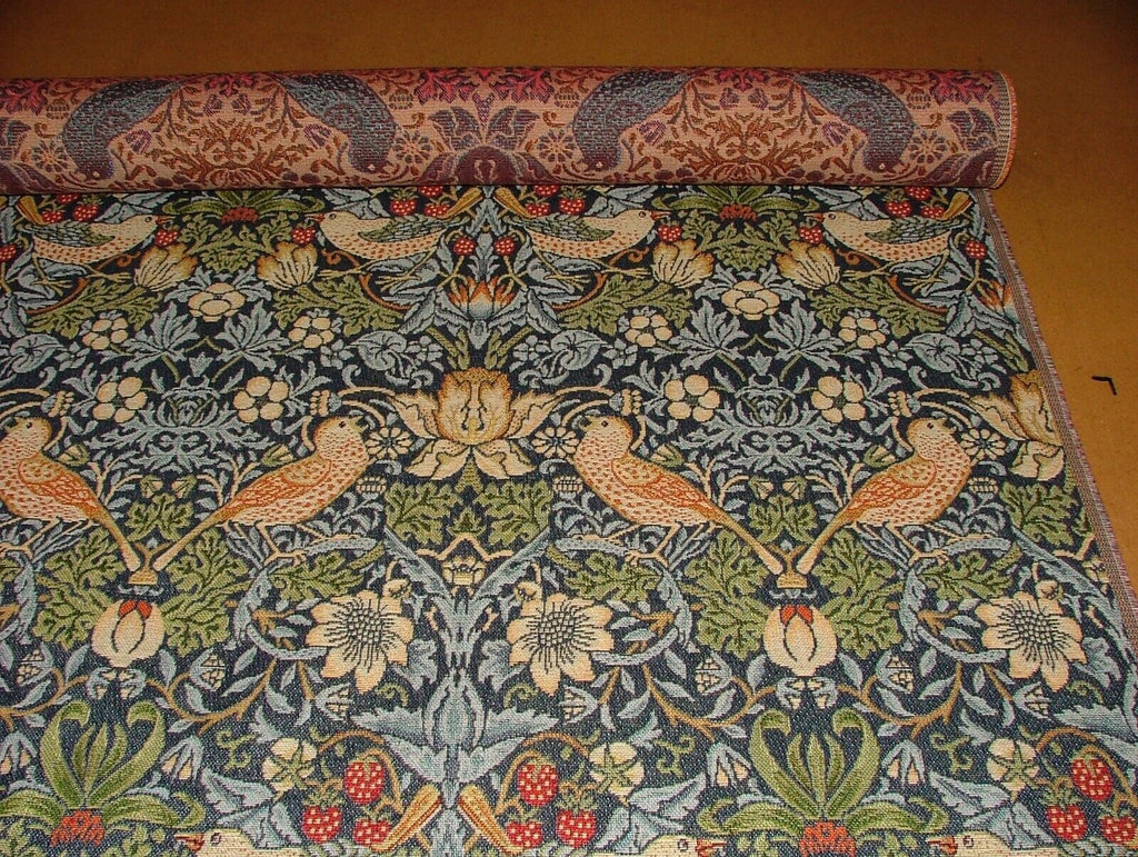 William Morris Strawberry Thief Tapestry Curtain Upholstery Cushion Fabric