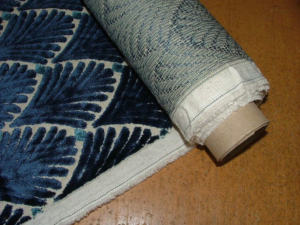 1.5 Metre iLiv Galerie Marine Art Deco Velvet Fabric Curtain Upholstery Cushion