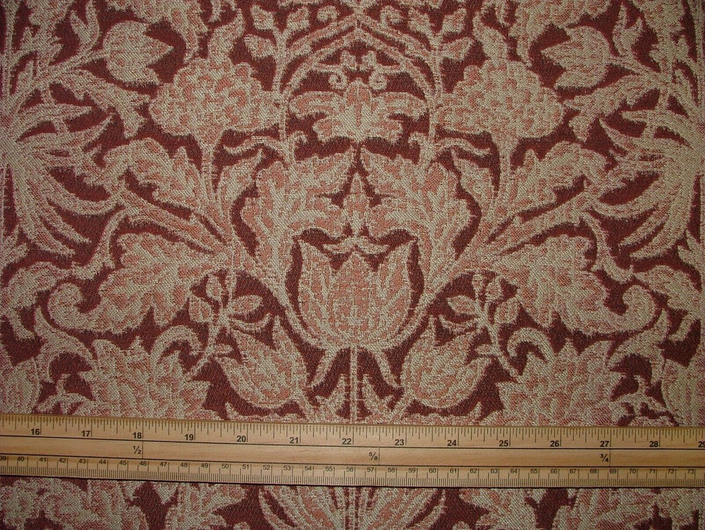 35 Metres Riverhill Claret Woven Jacquard Fabric Curtain Upholstery Cushion