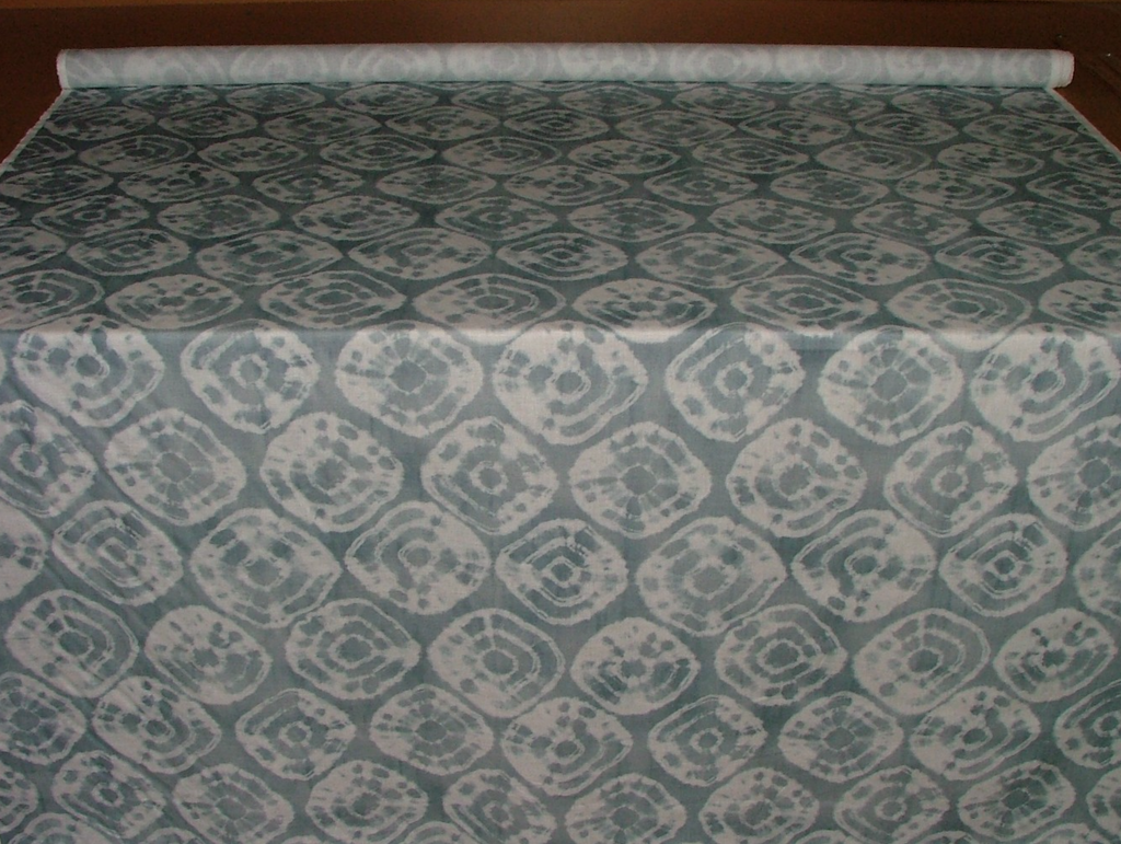 Mark Alexander Romo Fabric KALEIDOSCOPE ICEBURG Linen Curtain Use -  4 Metres1