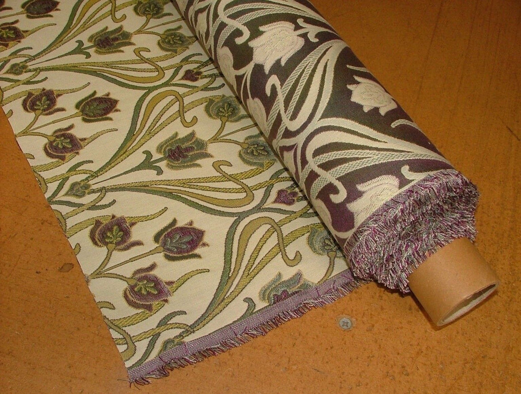 Art Nouveau Pugin Mulberry Woven Jacquard Curtain Upholstery Cushion Fabric