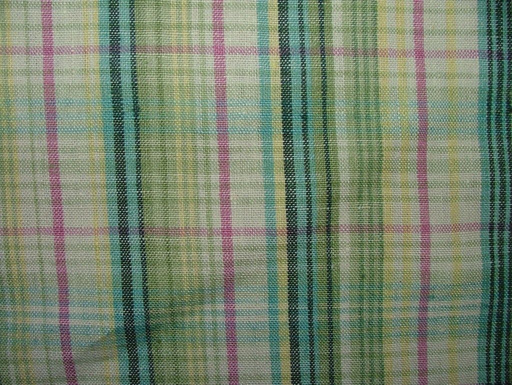 Marvic Textiles Linen Fabric CHALFORD LIME Upholstery Cushion 1.25 Metres3