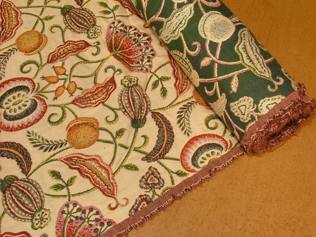 Arts And Crafts Coxhall Ruby Jacquard Curtain Upholstery Cushion Use Fabric