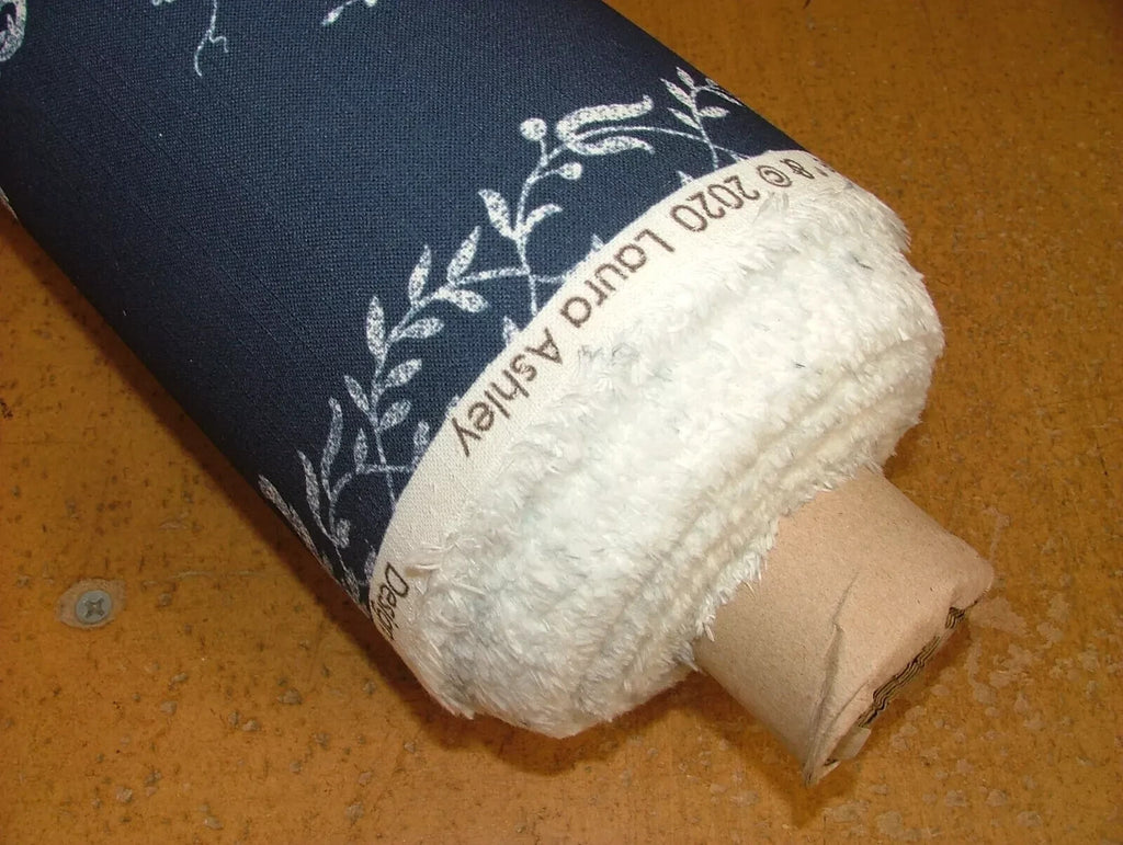 13 Metre Laura Ashley Josette Midnight Blue Fabric Curtain Cushion Upholstery10