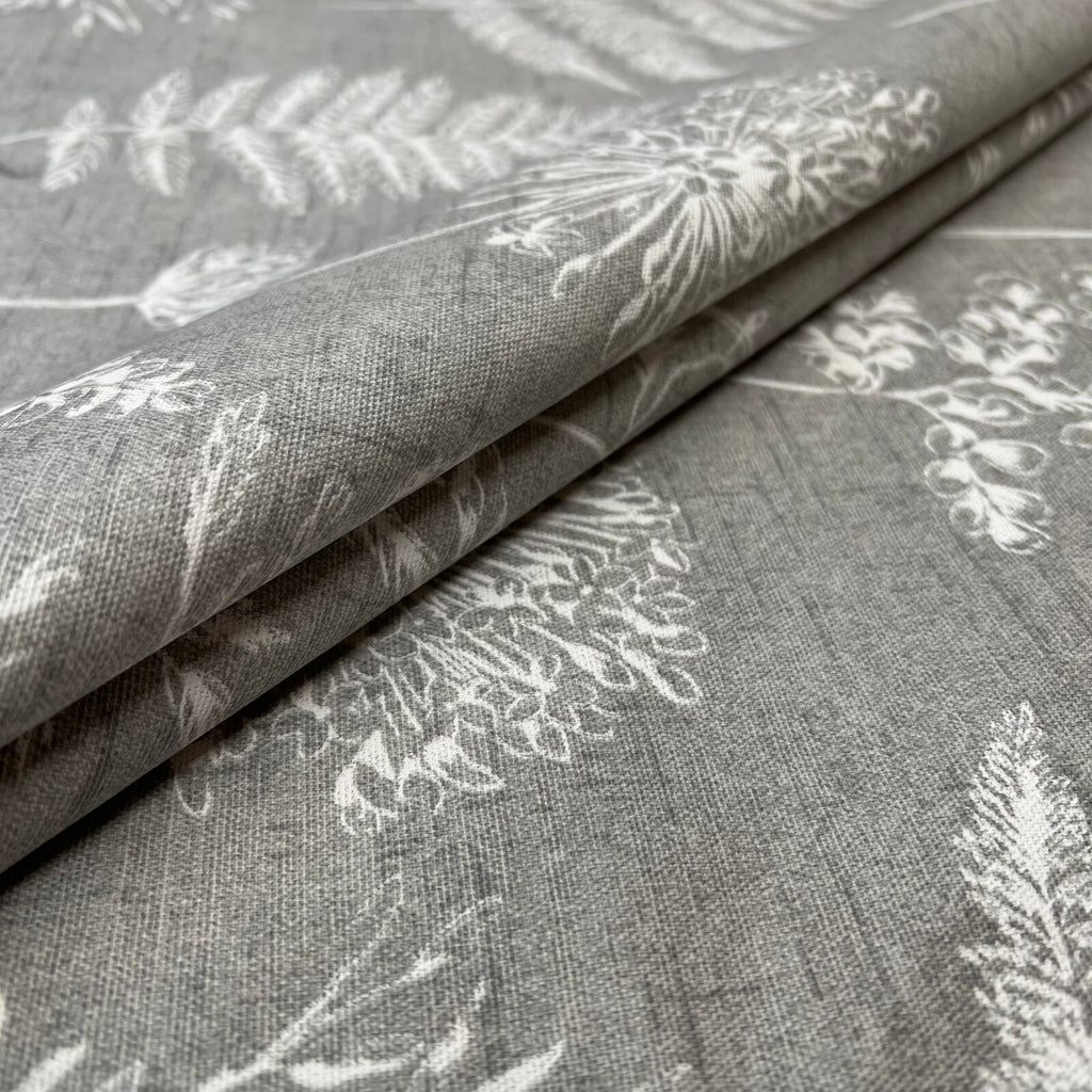 1.1 Metres iLiv Chervil Dove Grey Cotton Curtain Upholstery Cushion Blind Fabric12