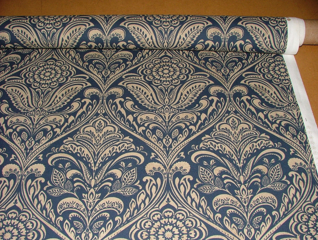 1.1m iLiv Hathaway Indigo Blue Cotton Curtain Upholstery Cushion Blind Fabric5