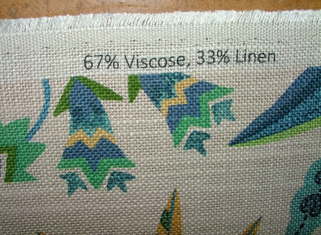 Hoopoe Bird Neptune Linen Blend Fabric - Curtain Upholstery Cushion Headboards