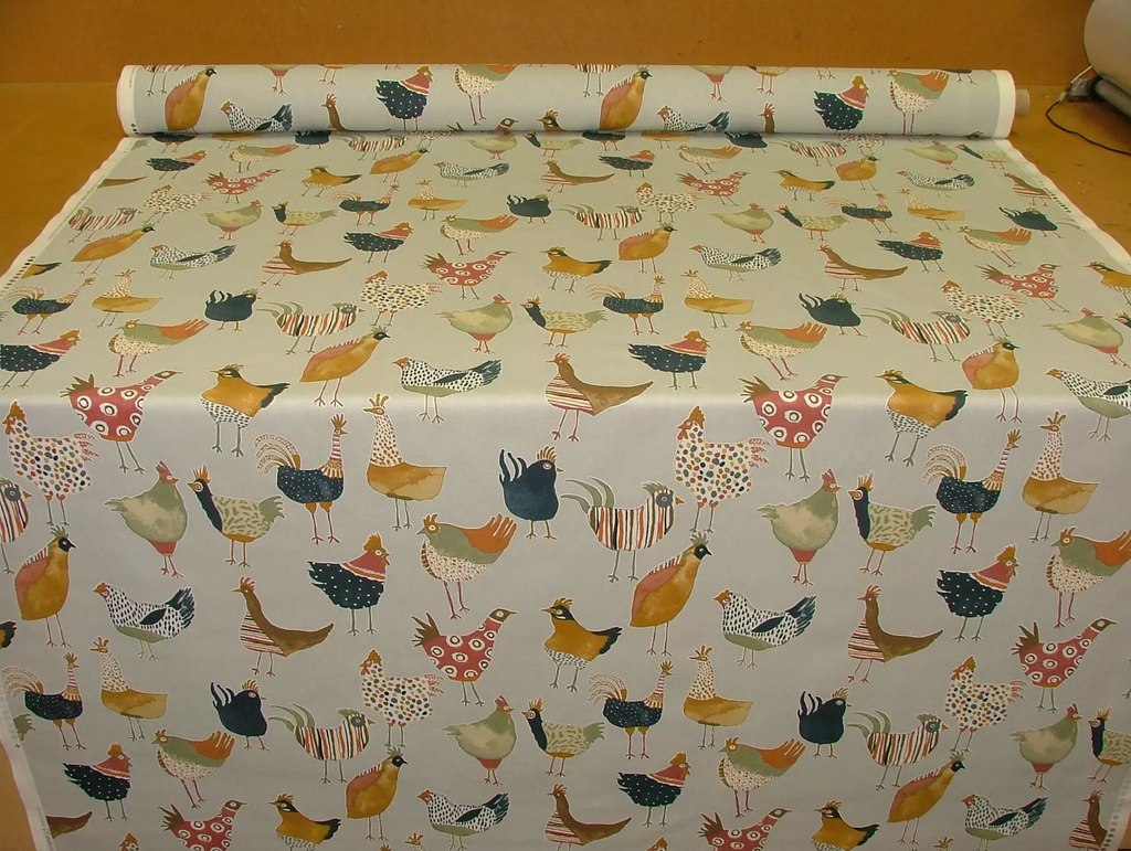Prestigious Textiles Cotton Fabric Harriet Hens Colonial 2.3m Curtain Upholstery2