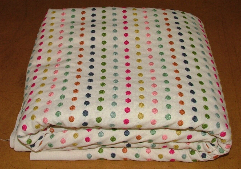 4.2 Mt Romo Dotty Tutti Frutti Embroidered Fabric Upholstery Curtain RRP £533.40