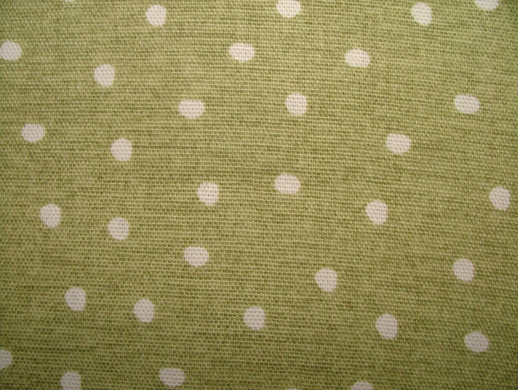 3.5 Metres iLiv Spotty Pistachio Woven Cotton Fabric Cushion Curtain Upholstery