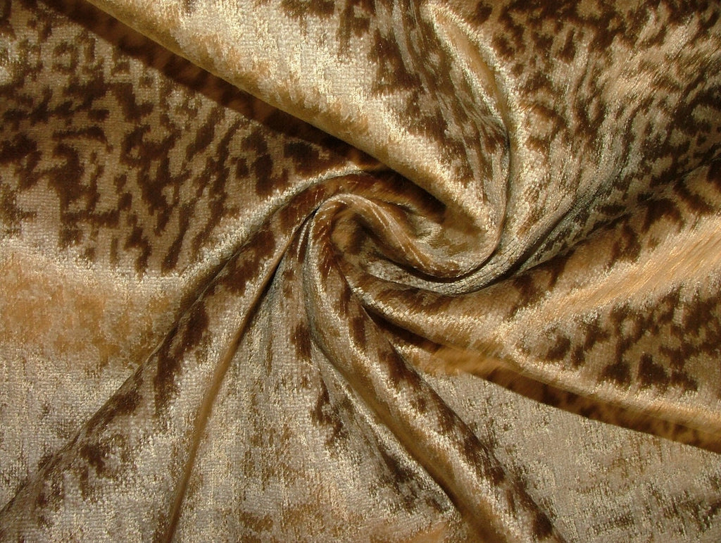 Curtain Fabric Plush Velvet  Lynx Gold Upholstery Cushion 15 Metre Roll11