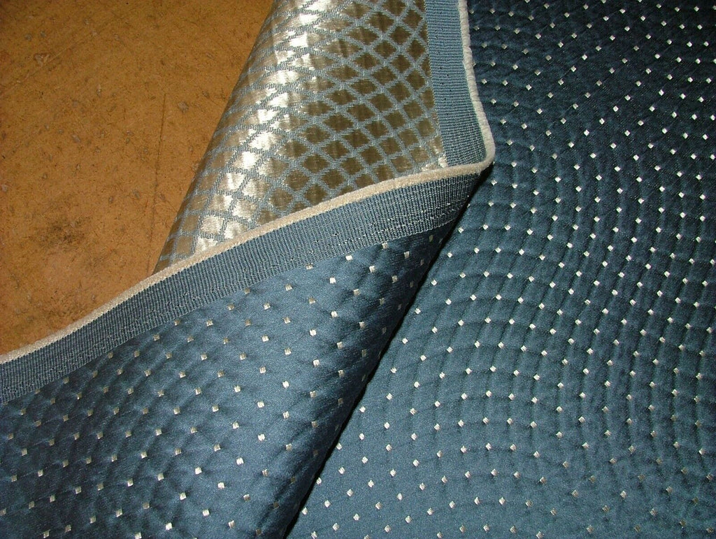 23 Metres Connaught Blue Jacquard Fabric Curtain Cushion Upholstery RRP £690.00