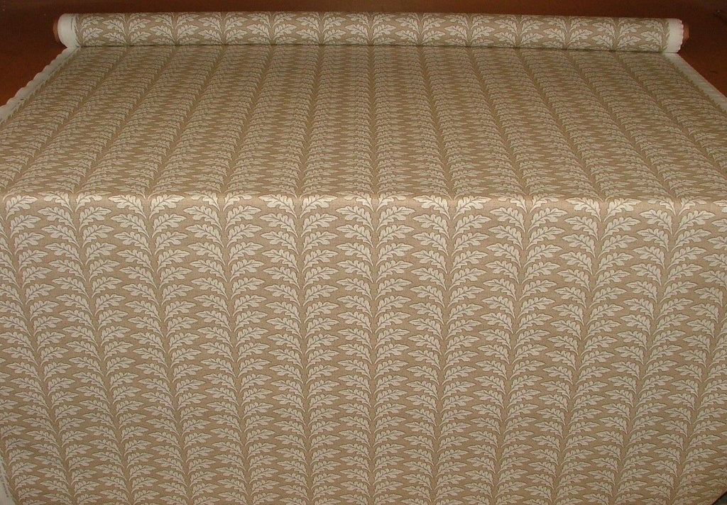 Morris Leaf Caramel Cotton Curtain Upholstery Cushion Roman Blind Fabric