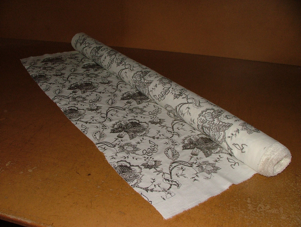 Sandringham Embroidered Curtain Fabric Natural Upholstery  Cushion 6 Metres7