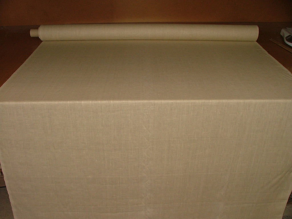 100% Linen Curtain Fabric By Marvic Textiles  Colour Ecru    -    13 Metres5