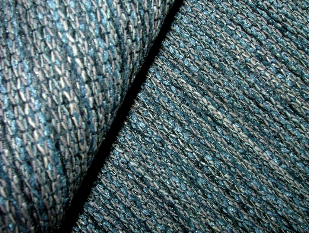 17 Metres Mineral Blue Chenille Fabric Curtain Upholstery Cushion RRP £646.00